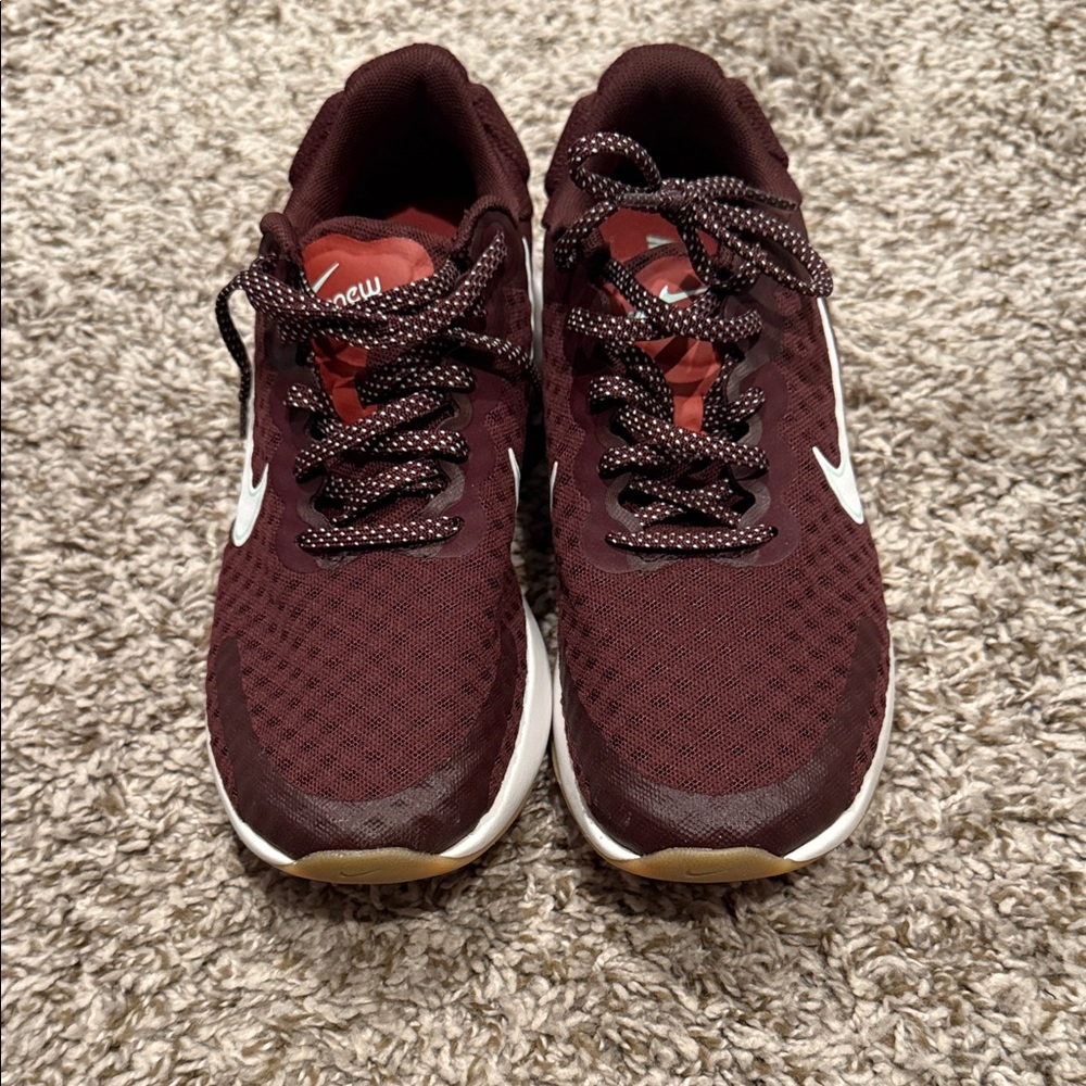 Nike Burgundy Running Shoes with White Details